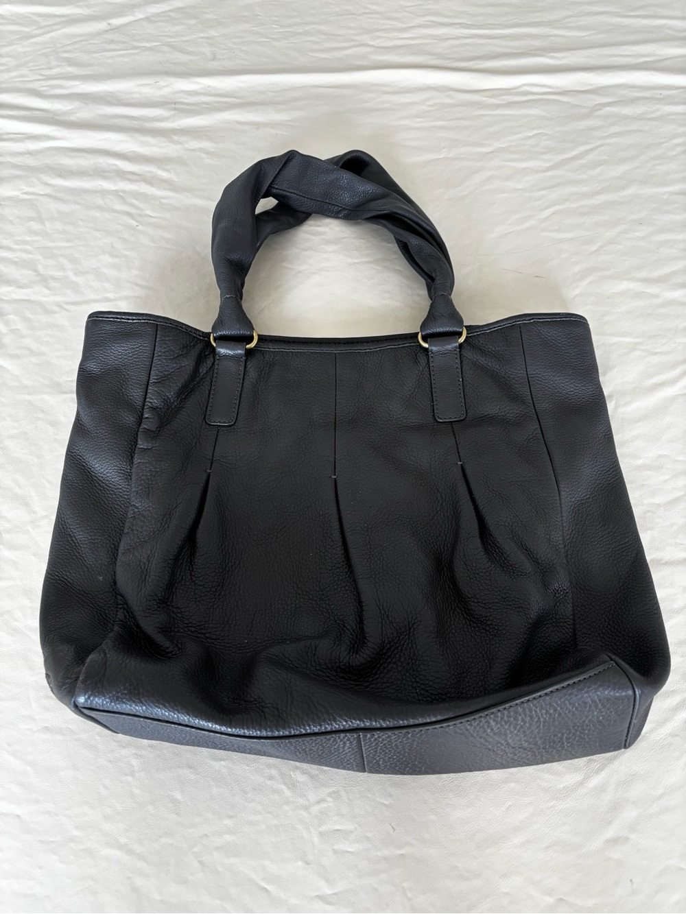 Cole Haan Grey Leather Tote Bag